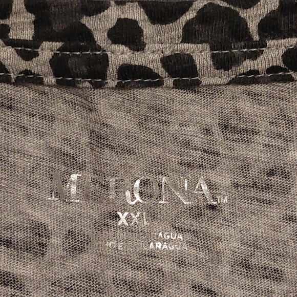 Merona black & gray leopard print shirt XXL - Picture 3 of 5